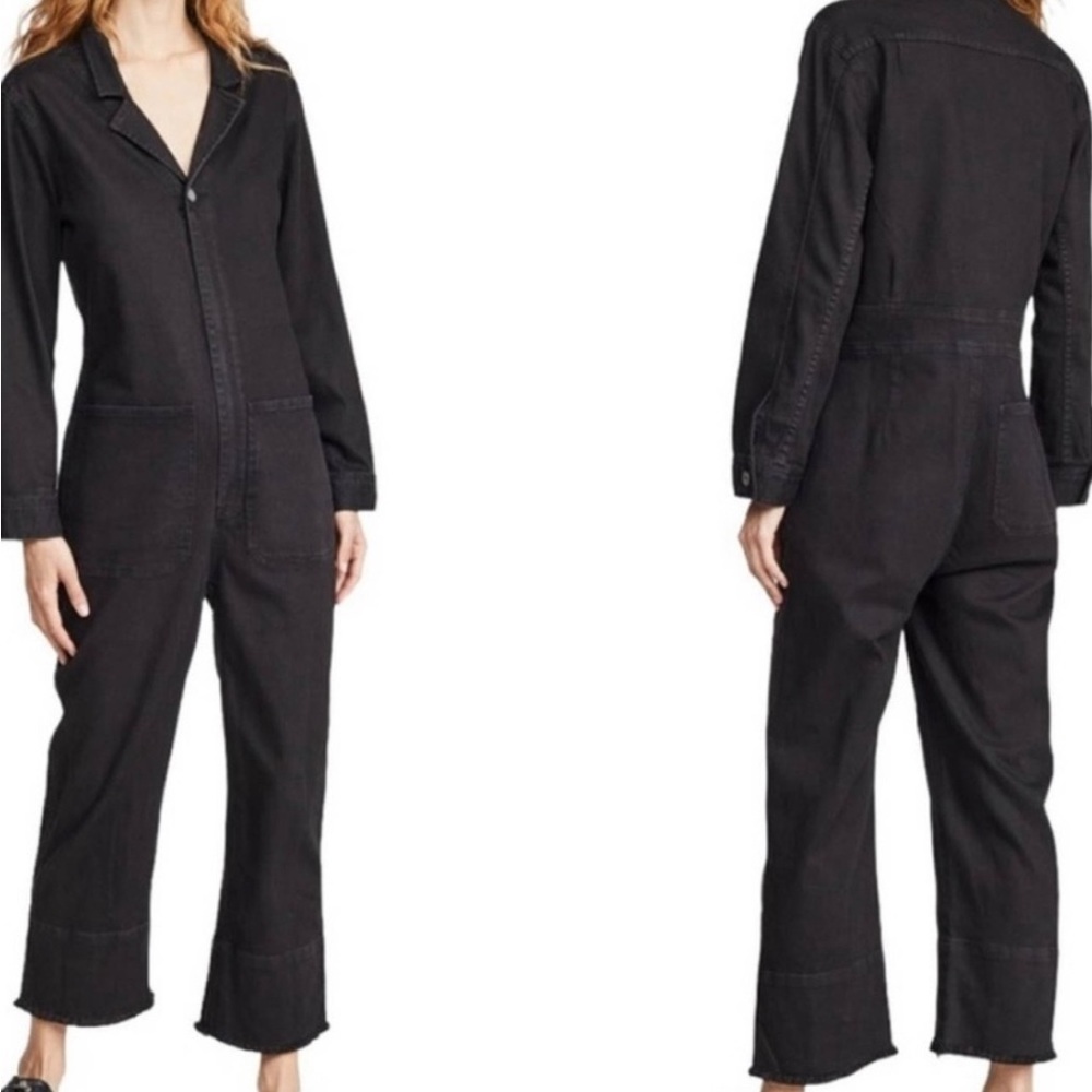 Ayr black denim coveralls - jumpsuit